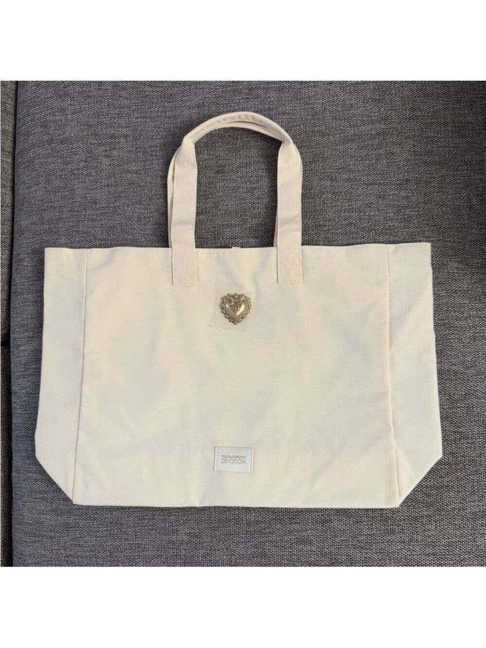 Dolce & Gabbana Beauty Tote Large Cream Luxury Authentic New - Picture 3 of 16